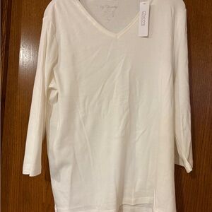 Chico's Antique White Long Sleeve Top